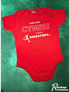 Baby Romper T-shirt - CYMRU Women's Euro25 Football