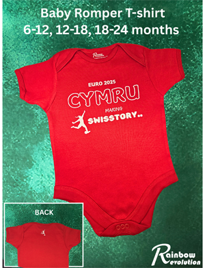 Baby Romper T-shirt - CYMRU Women's Euro25 Football