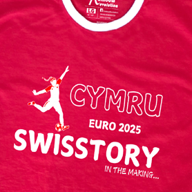 CYMRU Women Euro25 - SWISSTORY In The Making - Retro Football T-Shirt