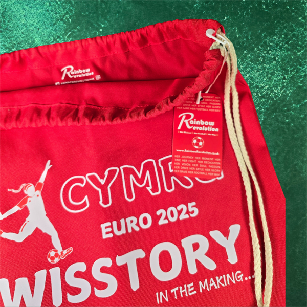 Cymru Women Euro 25 Canvas Drawstring Boot Bag