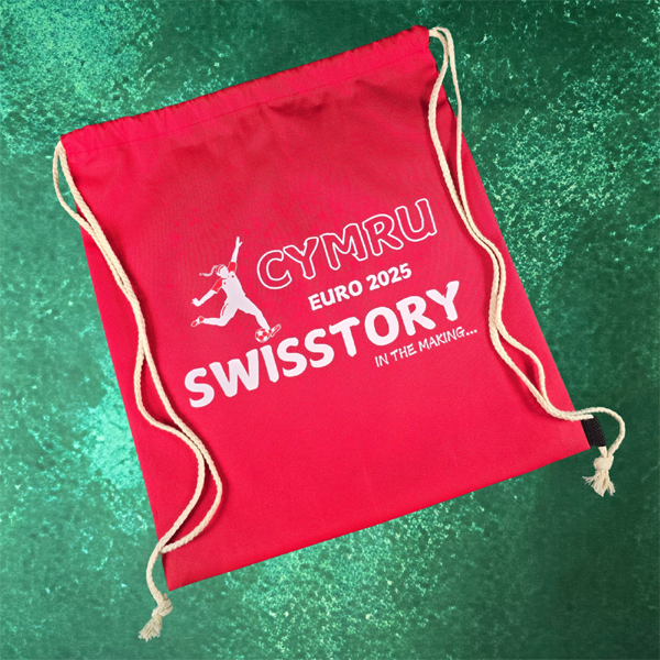 Cymru Women Euro 25 Canvas Drawstring Boot Bag