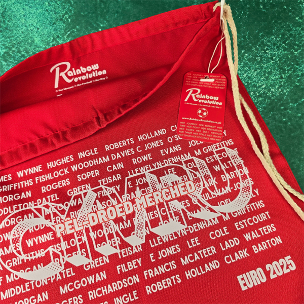 Team Cymru Euro 25 Canvas Drawstring Travel Bag