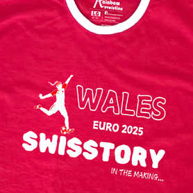 WALES Women Euro25 - SWISSTORY In The Making - Retro Football T-Shirt