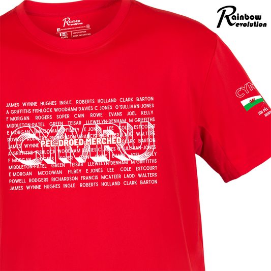KIDS (3-15 YEARS) TEAM CYMRU WOMEN Football T-Shirt