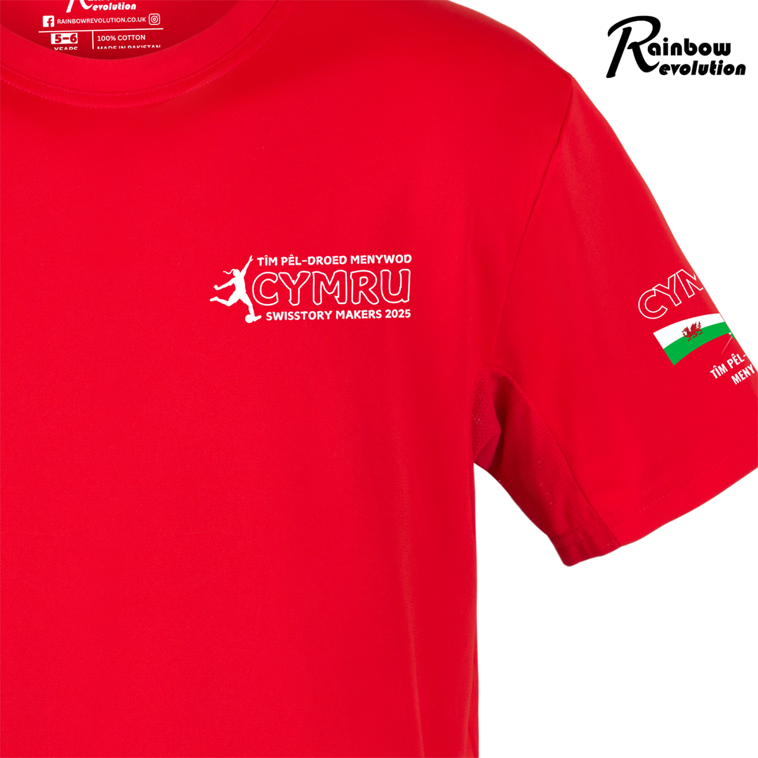 KIDS (3-15 YEARS) CYMRU SWISSTORY MAKERS Football T-Shirt