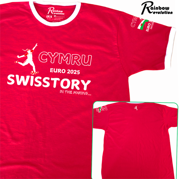 CYMRU Women Euro25 - SWISSTORY In The Making - Retro Football T-Shirt