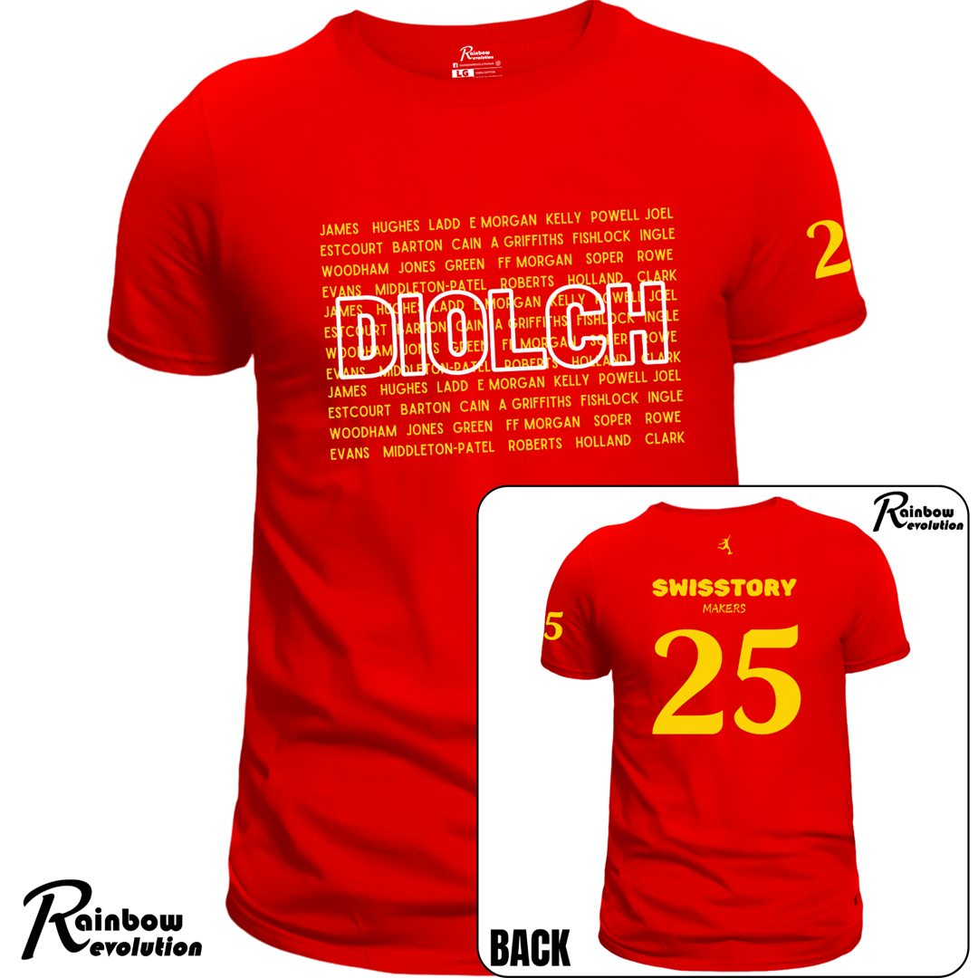 DIOLCH CYMRU SWISSORY MAKERS 25 - Adult T-Shirt
