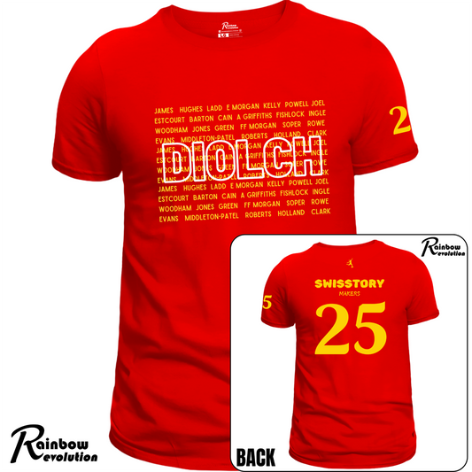 DIOLCH CYMRU SWISSORY MAKERS 25 - Adult T-Shirt