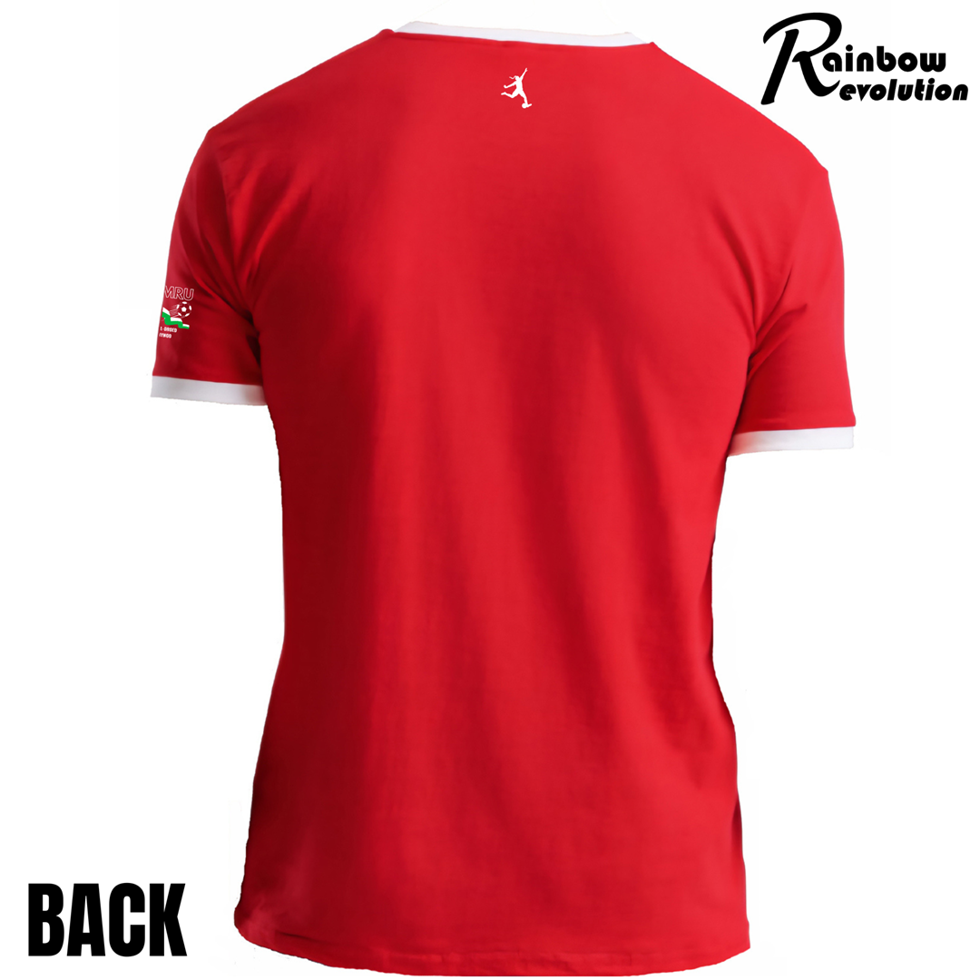 TEAM CYMRU Pêl-droed Merched Classic Retro T-Shirt