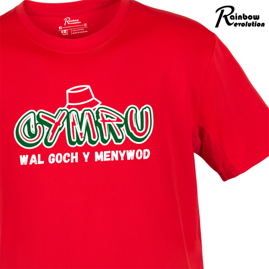 KIDS (3-15 YEARS) CYMRU WAL GOCH Y MENYWOD Football T-Shirt