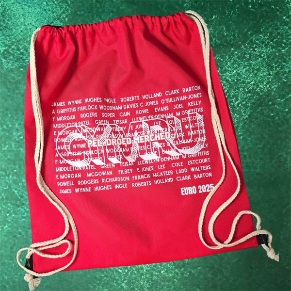Team Cymru Euro 25 Canvas Drawstring Travel Bag