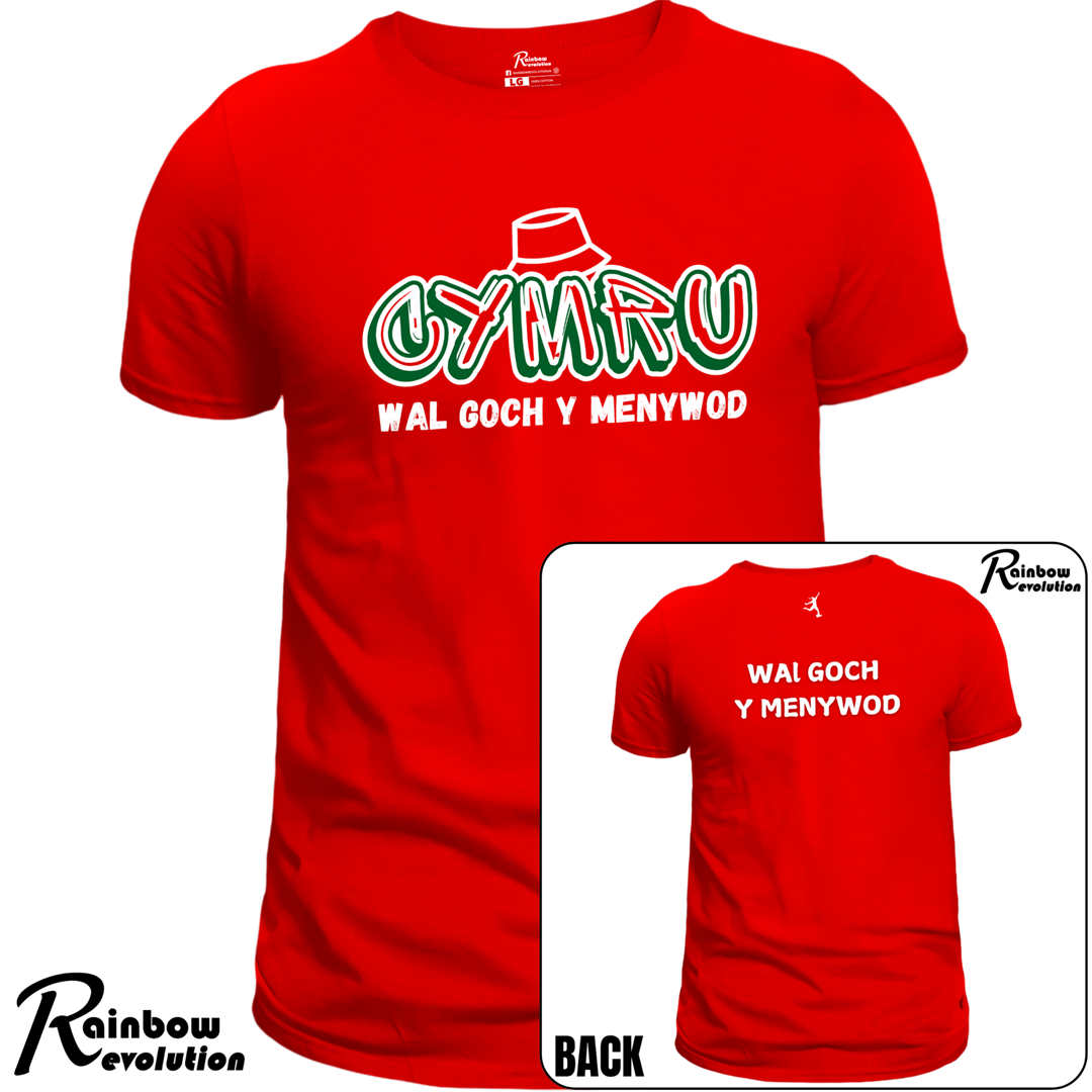 CYMRU WAL GOCH Y MENYWOD - Adult T-Shirt