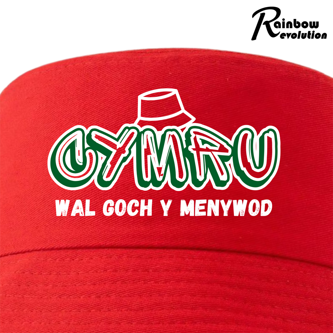 CYMRU RED WALL - Wal Goch Y Menywod Bucket Hat - Adult 55-58cm + Kids 52-54cm