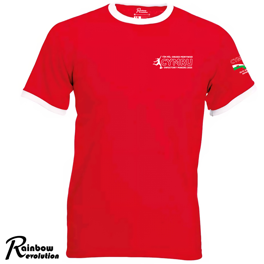 SWISSTORY MAKERS - Cymru Women's Classic Retro Football T-Shirt