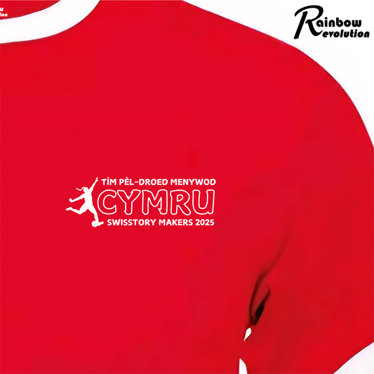 SWISSTORY MAKERS - Cymru Women's Classic Retro Football T-Shirt