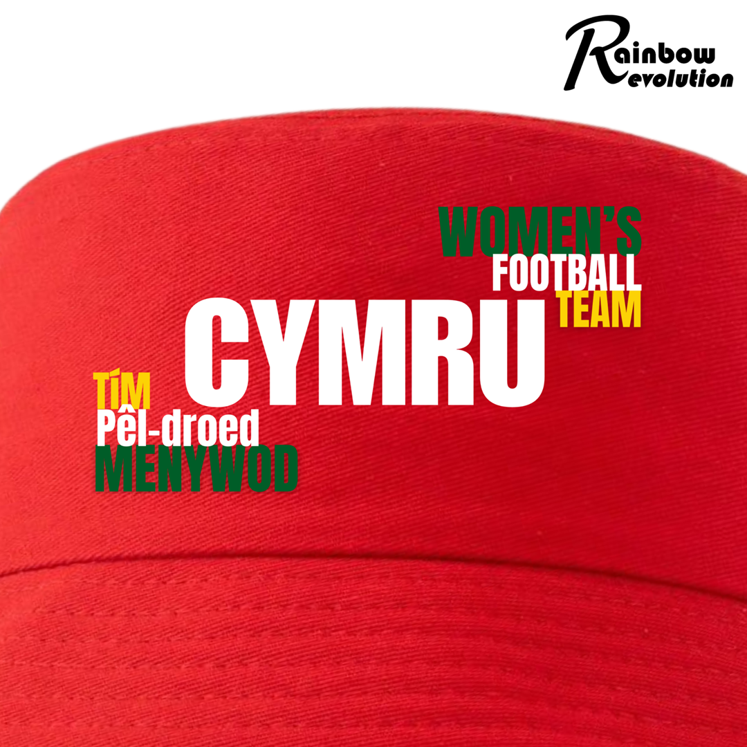 TÎM PÊL-DROED MENYWOD CYMRU  - WOMEN'S FOOTBALL TEAM Bucket Hat - Adult 55-58cm + Kids 52-54cm