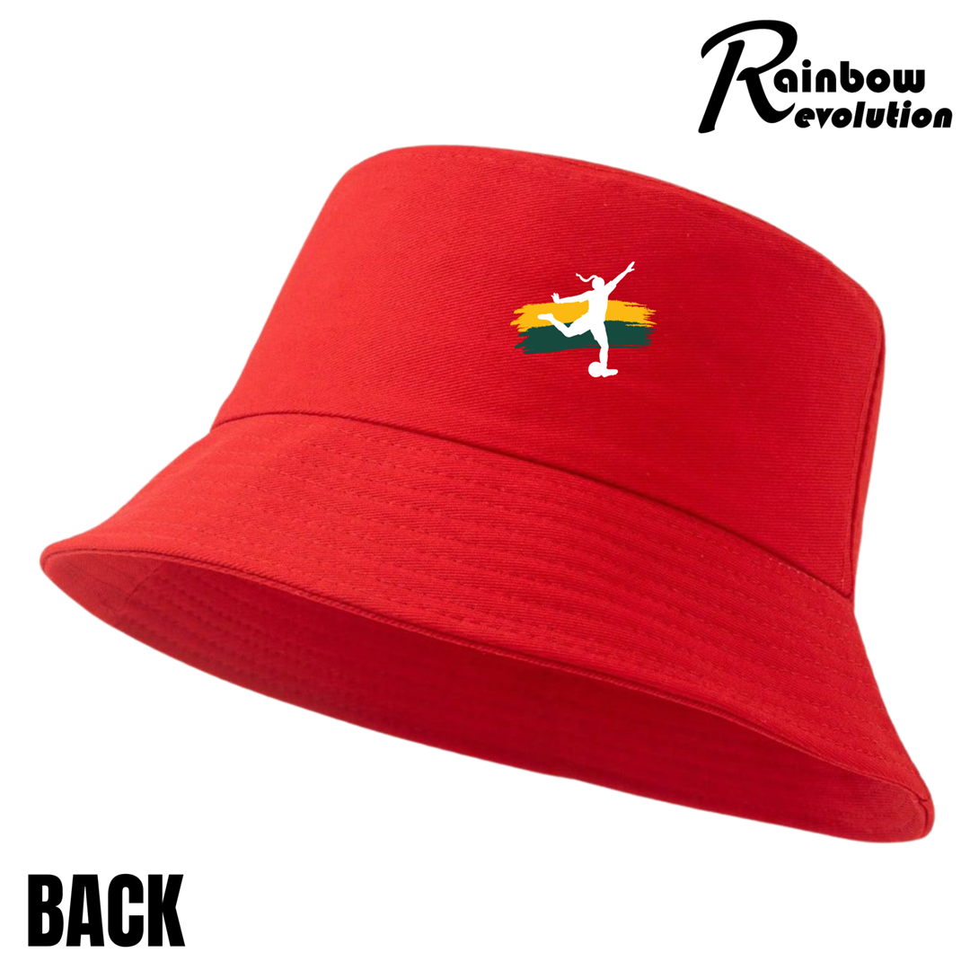 TÎM PÊL-DROED MENYWOD CYMRU  - WOMEN'S FOOTBALL TEAM Bucket Hat - Adult 55-58cm + Kids 52-54cm