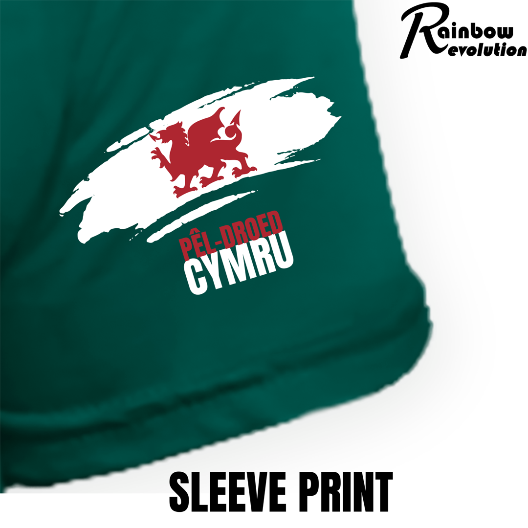 HET BWCED CYMRU DRAIG - WALES BUCKET HAT DRAGON - FFOREST GREEN